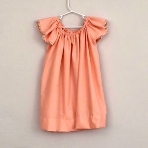 SadiethenTy | Ruffle Peach Dress Vintage Style